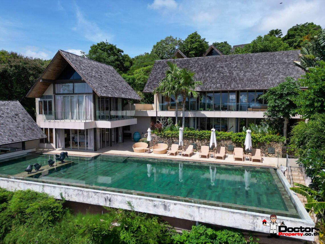 Luxury 4-5 Bedroom Private Pool Villa with Sea View in Bo Phut, Koh Samui – For Sale